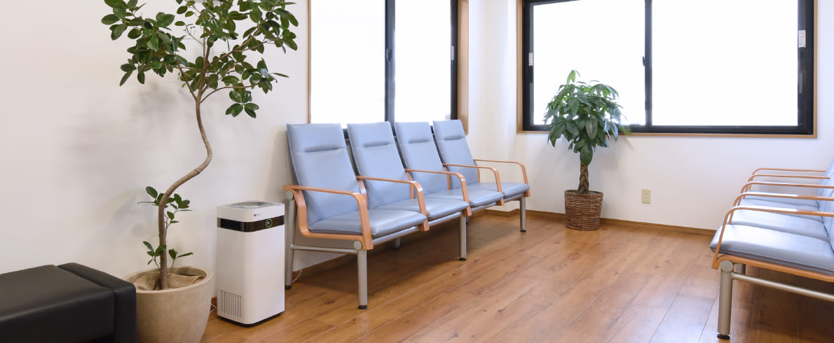 ふたば歯科クリニックの待合スペース